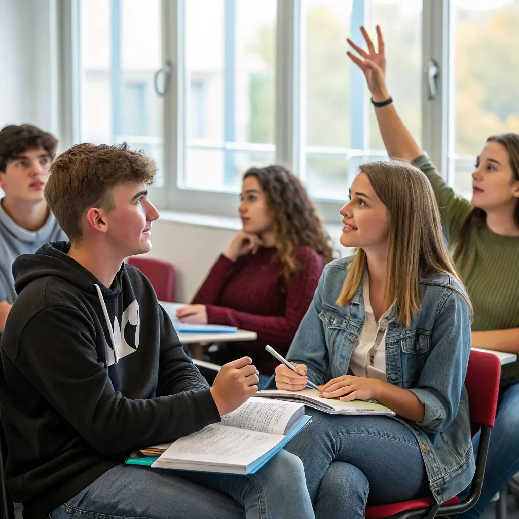 Students in a journalism course discussion